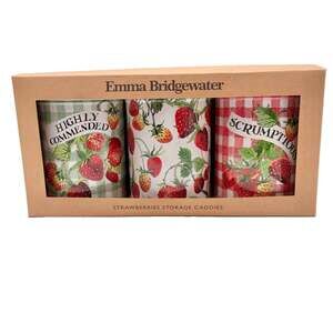 Emma Bridgewater Strawberry Storage Caddies Set of 3 Tins Boxed Kitchen